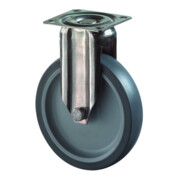 BS Rollen Bockrolle G110.A80 Ø 125mm, B 28mm, 70kg mit Anschraubplatte, grau