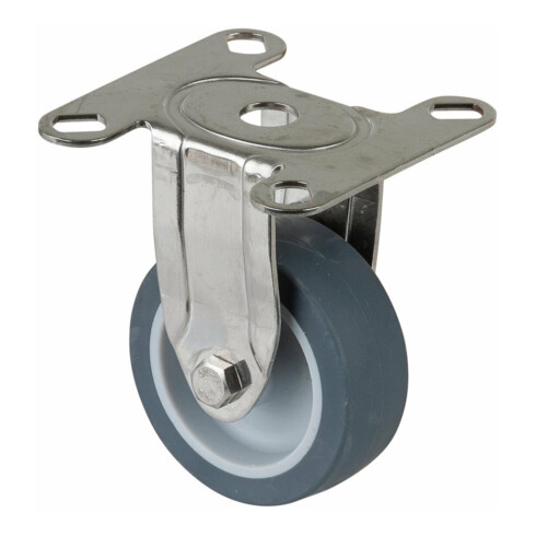 BS Rollen Bockrolle G110.A80 Ø 50mm, B 18mm, 40kg mit Anschraubplatte, grau