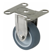 BS Rollen Bockrolle G110.A80 Ø 50mm, B 18mm, 40kg mit Anschraubplatte, grau