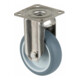 BS Rollen Bockrolle G110.A80 Ø 75mm, B 24mm, 60kg mit Anschraubplatte, grau-1
