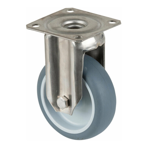 BS Rollen Bockrolle G110.A80 Ø 75mm, B 24mm, 60kg mit Anschraubplatte, grau