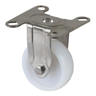 BS Rollen Bockrolle G110.A90 Ø 50mm B 18mm 55kg weiß mit Anschraubplatte