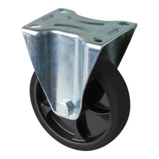 BS Rollen Bockrolle L400.B44 125mm Gummi schwarz Platte