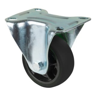 BS Rollen Bockrolle L400.B44 80mm Gummi schwarz Platte
