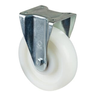 BS Rollen Bockrolle L610.B15 Ø 200mm B 50mm 1.200kg weiß mit Anschraubplatte
