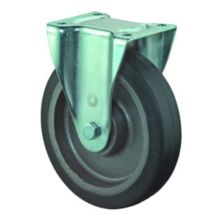 BS Rollen Bockrolle L610.B81 Ø 200mm B 50mm 450kg schwarz mit Anschraubplatte