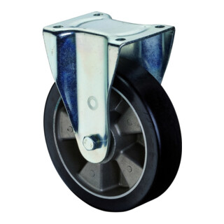 BS Rollen Bockrolle L610.B91 Ø 200mm B 50mm 700kg mit Anschraubplatte Schwarz