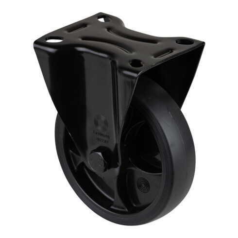 BS Rollen Bockrolle L810.B44.126.06, Durchmesser 125mm, B 32mm, 120kg mit Anschraubplatte Schwarz