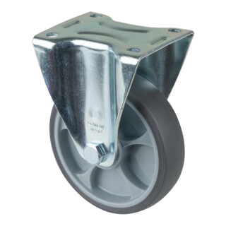 BS Rollen Bockrolle LS410.A85 Ø 125mm B 32mm 120kg grau mit Anschraubplatte