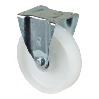 BS Rollen Bockrolle N110.B15 Ø 200mm B 50mm 450kg weiß mit Anschraubplatte