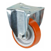 BS Rollen Bockrolle N110.C10 Ø 100mm, B 30mm, 300kg mit Anschraubplatte Orange