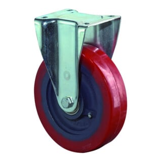 BS Rollen Bockrolle N110.C11 Ø 150mm B 50mm 500kg rot mit Anschraubplatte