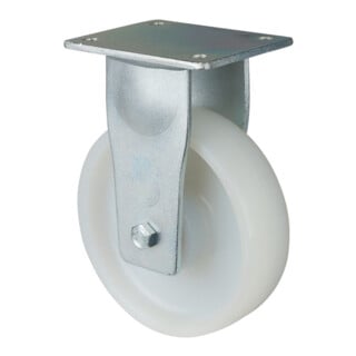 BS Rollen Bockrolle RR110.B15 Ø 175mm B 50mm 500kg weiß mit Anschraubplatte