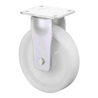 BS Rollen Bockrolle RR110.B15 Ø 250mm B 60mm 1.400kg weiß mit Anschraubplatte