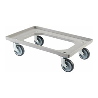 BS Rollen Collecteur à roulettes universel avec plaque TPR, gris, CT 250kg