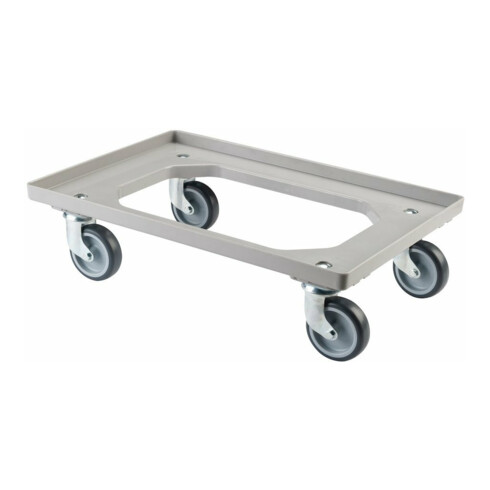 BS Rollen Collecteur à roulettes universel avec plaque TPR, gris, CT 250kg