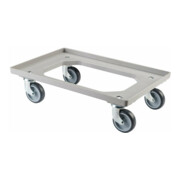 BS Rollen Collecteur à roulettes universel avec plaque TPR, gris, CT 250kg