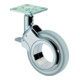 BS Rollen Design-Lenkrolle m.Feststeller D.60mm Trgf. 50kg m.Platte Polyurethan grau-1