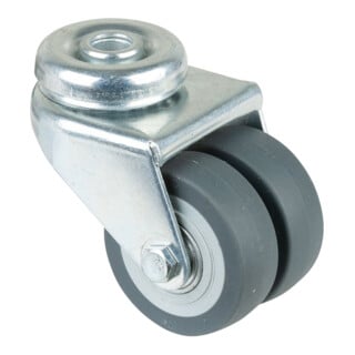 BS Rollen Doppelrolle B101.A85 ohne Feststeller Rad Ø 50mm Gummi