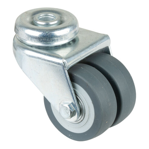 BS Rollen Doppelrolle B101.A85 ohne Feststeller Rad Ø 50mm Gummi