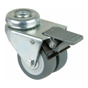 BS Rollen Doppelrolle B121.A85 mit Totalfeststeller Rad Ø 50mm Gummi