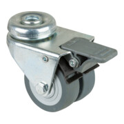 BS Rollen Doppelrolle B121.A85 mit Totalfeststeller Rad Ø 50mm Gummi