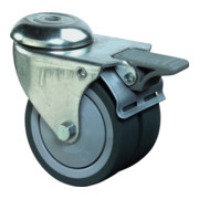 BS Rollen Doppelrolle B121.A85 mit Totalfeststeller Rad Ø 75mm Gummi