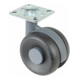 BS Rollen Doppelrolle F360 ohne Feststeller Rad Ø 60mm Kunststoff-1
