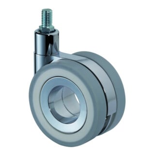 BS Rollen Doppelrolle F372 Rad Ø 75mm Polyurethan ohne Feststeller