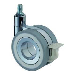 BS Rollen Doppelrolle F373 Feststeller Rad Ø 75mm Polyurethan