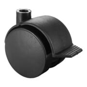 BS Rollen Doppelrolle F87 mit Feststeller Rad Ø 50mm Kunststoff