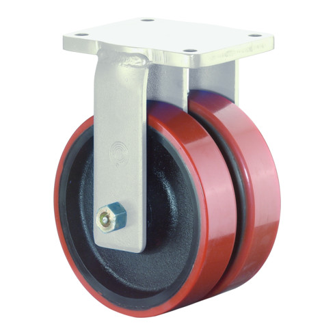 Bs Rollen Doppia ruota per carichi pesanti S100.C10.200 fissa, Ø200mm