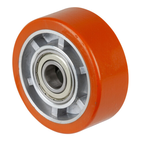 BS Rollen Ersatzrad D.100mm Trgf. 200kg Gußpolyurethan-Bandage Achs-D.20mm Nabenl.40mm