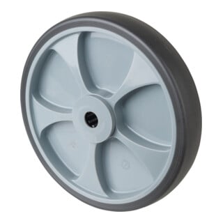 BS Rollen Ersatzrad D.250mm Trgf.300kg Gum.grau Achs-D.20mm Nabenl.60mm