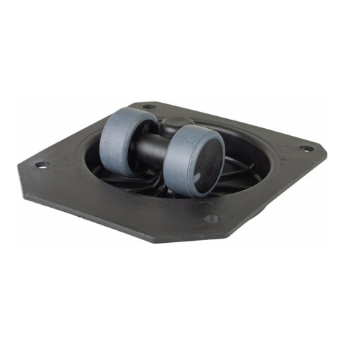BS Rollen Glocke G86 ohne Feststeller mit Platte Kunststoff schwarz