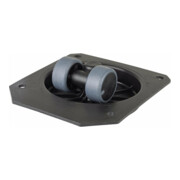 BS Rollen Glocke G86 ohne Feststeller mit Platte Kunststoff schwarz