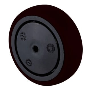 BS Rollen Gummirad 75mm schwarz Radkörper Kst schwarz., KL