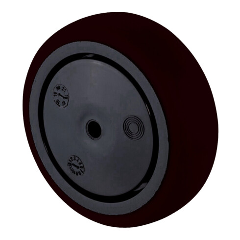 BS Rollen Gummirad 75mm schwarz Radkörper Kst schwarz., KL