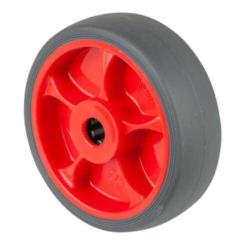 BS Rollen Gummirad B44, Durchmesser 100, F003 grau, Achs, Durchmesser 12, 100kg
