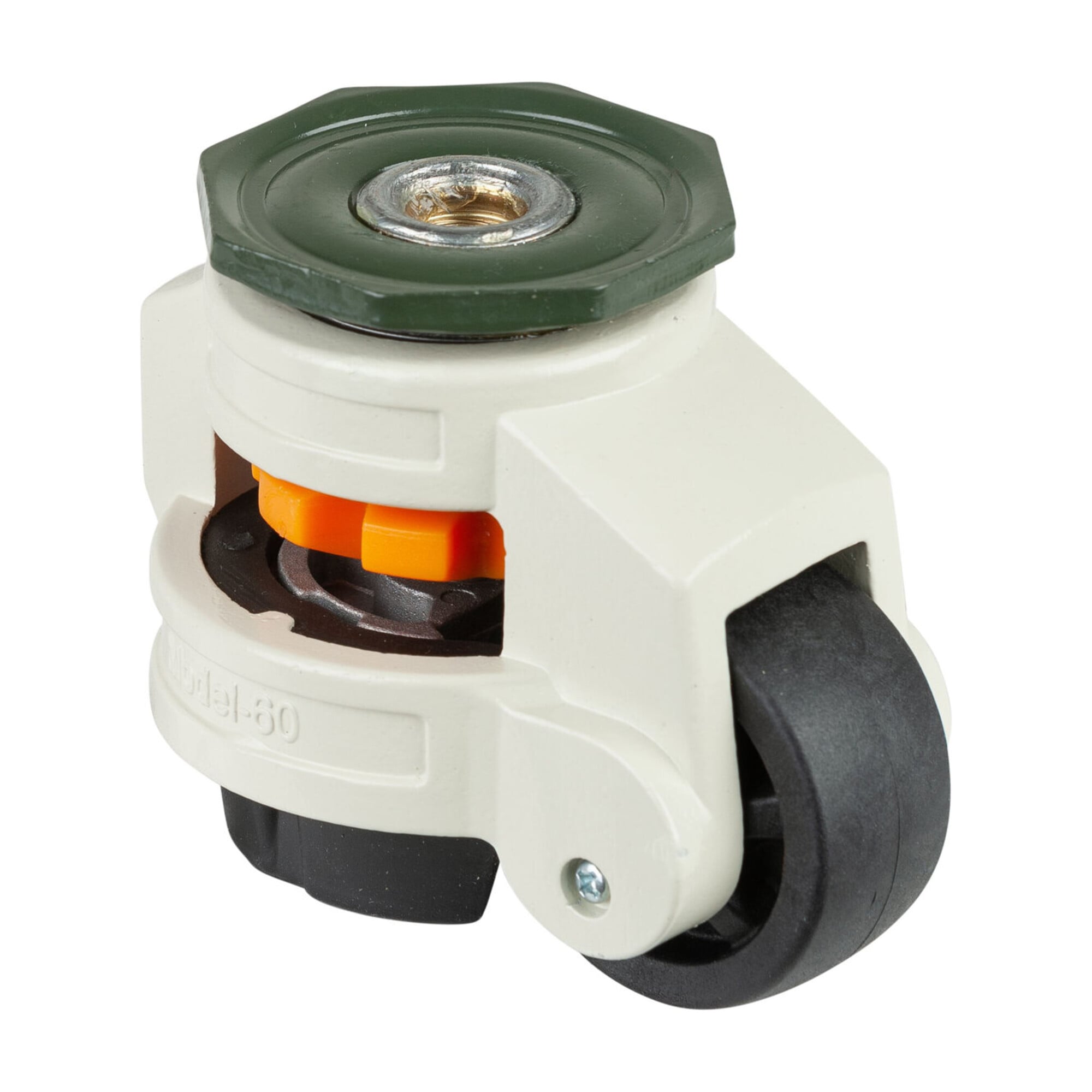 Produktbild von BS Rollen Heberolle 75mm Mit Platte – PA Rad, Gleitlager, Nylon – Modell W220.A90.075