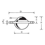 BS Rollen Kugelrollen Stahl Tragfähigkeit 330 kg D.76mm-1