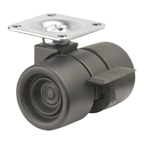 BS Rollen Kunststoff Doppelrolle F391.038 Raddurchmesser 38 mm