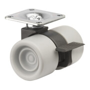 BS Rollen Kunststoff Doppelrolle F393.038 Raddurchmesser 38 mm