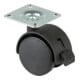 BS Rollen Kunststoff-Doppelrolle F85 40 Feststel. + Platte-1