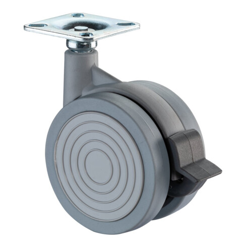 BS Rollen Kunststoff Doppelrolle mit Feststeller (F341.075)