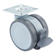 BS Rollen Kunststoff Doppelrolle mit Feststeller (F421.075)