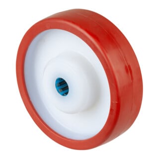 BS Rollen Kunststoffrad B28 Ø 150 mm rot 98 Shore A Achs Ø 20 mm