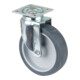 BS Rollen Lenkrolle A200.A80, mit Platte, Durchmesser 80, B 21mm, 50kg, Gummi-1