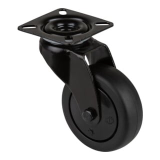 BS Rollen Lenkrolle A800.A85.075 mit Platte, Ø 75 B 25mm, 60kg TPR