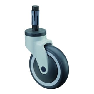 BS Rollen Lenkrolle C104.A82 Spreizbefestigung Ø 125 B 32mm Gummi 120kg